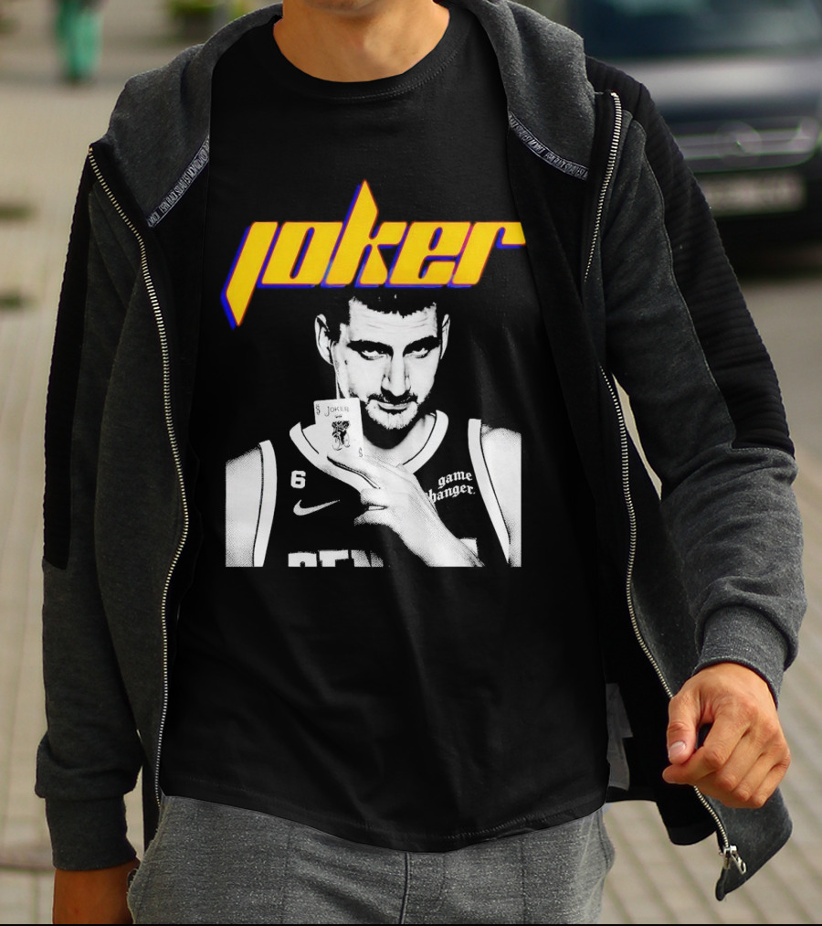 Nikola Jokic Joker Card Game Changer 6 Denver Basketball T-Shirt
