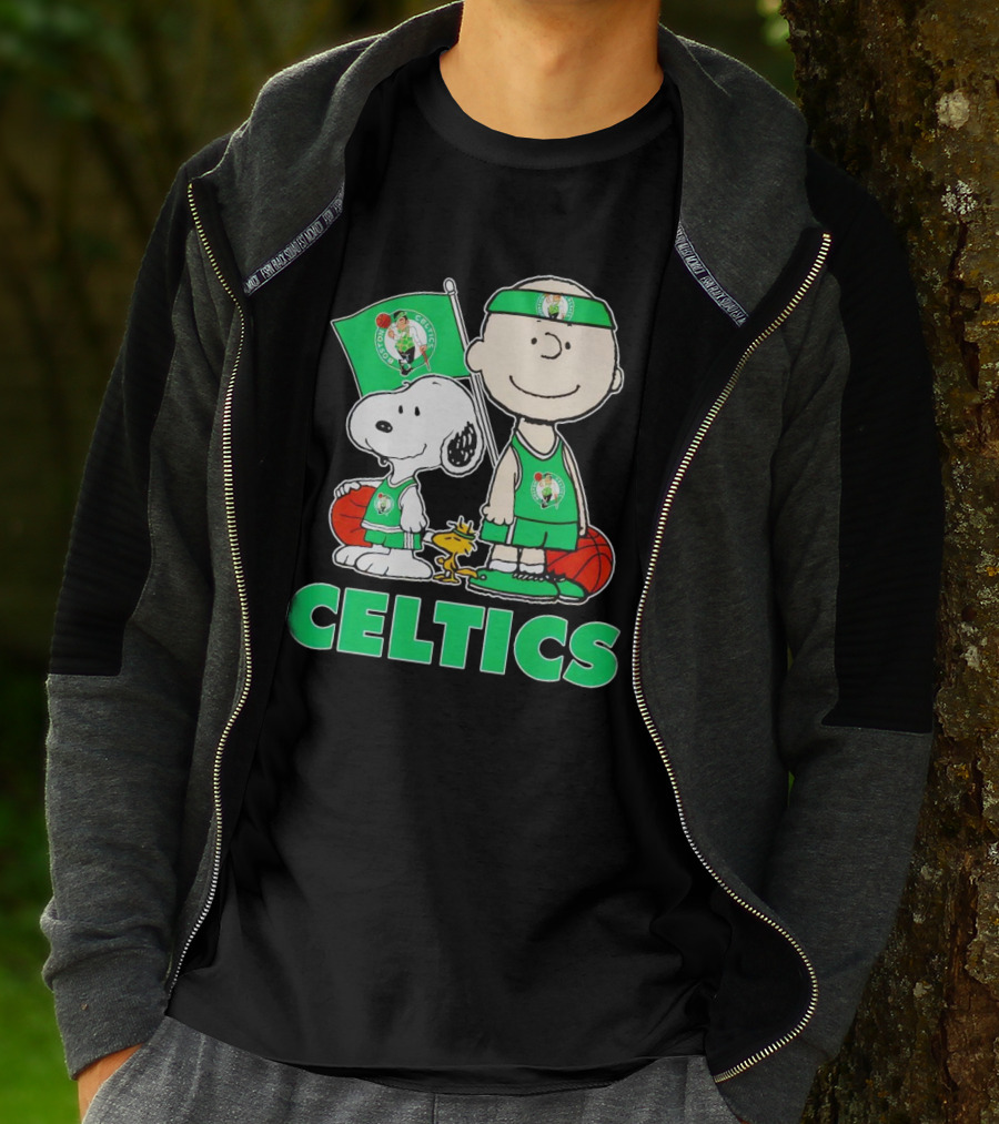 Celtics Snoopy And Charlie Brown Basketball Team Spirit T-Shirt