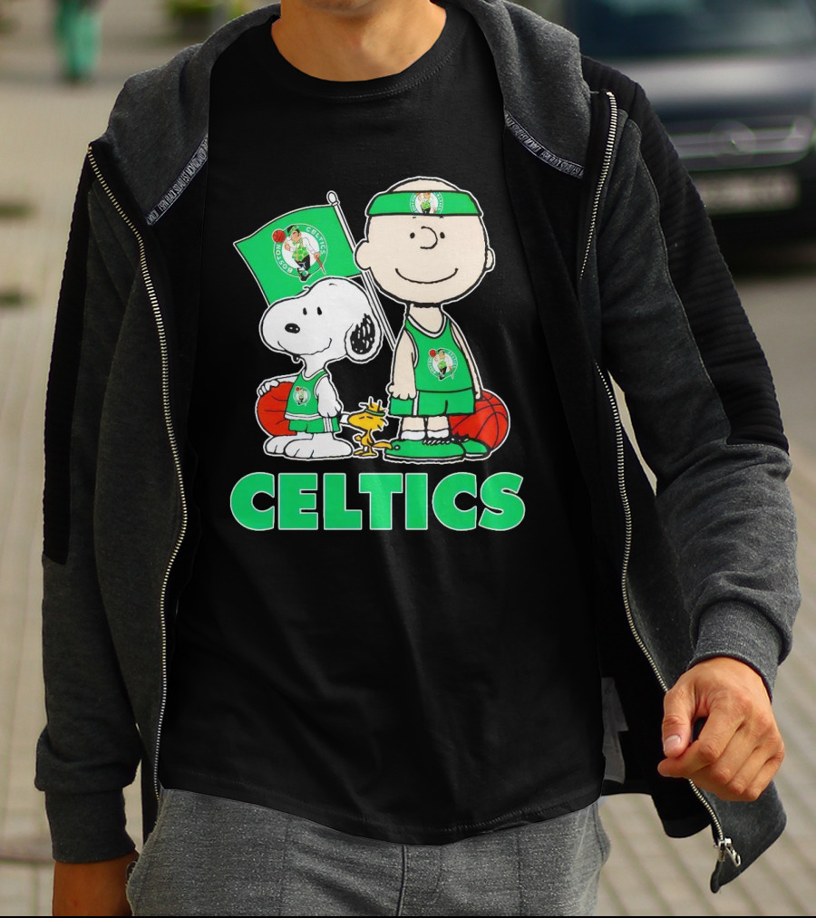Celtics Snoopy And Charlie Brown Basketball Team Spirit T-Shirt