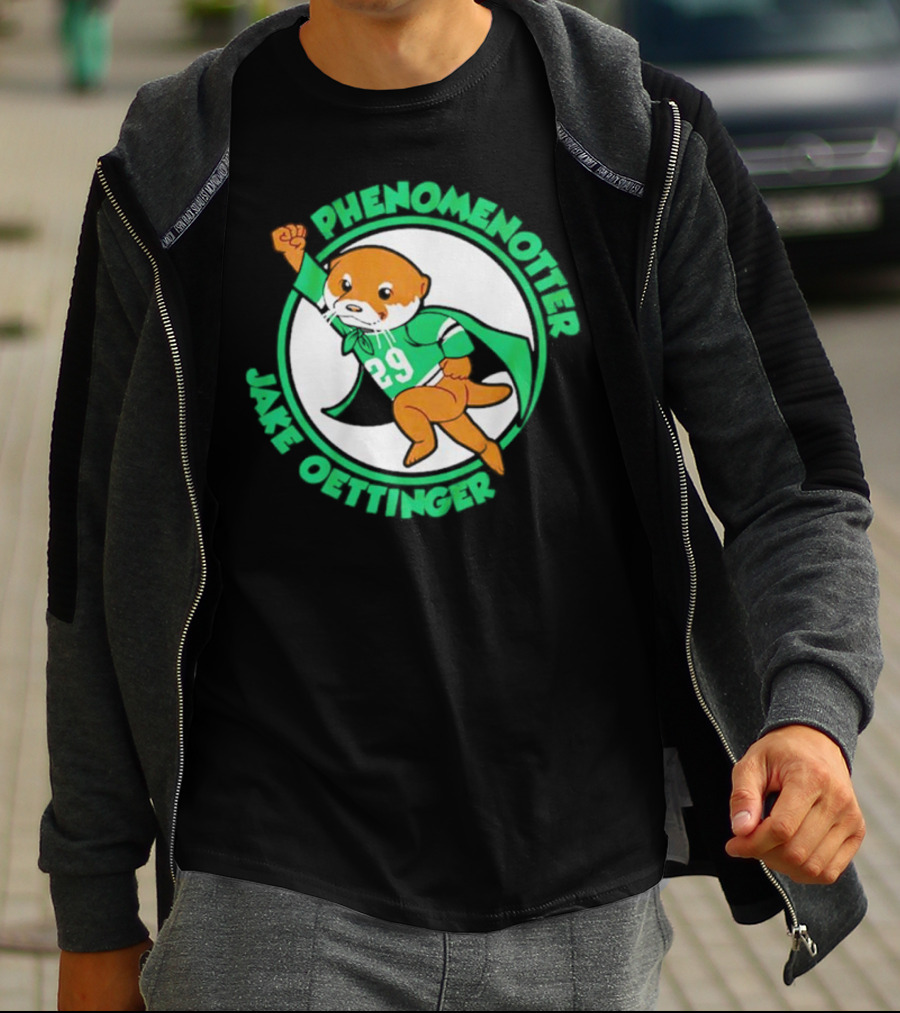 Dallas Stars Jake Oettinger Phenomenotter 29 Superhero Otter T-Shirt
