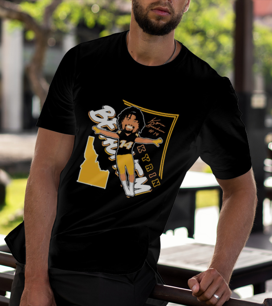 Kyrin Beachem #14 Idaho Vandals Football Kyrin Signature T-Shirt