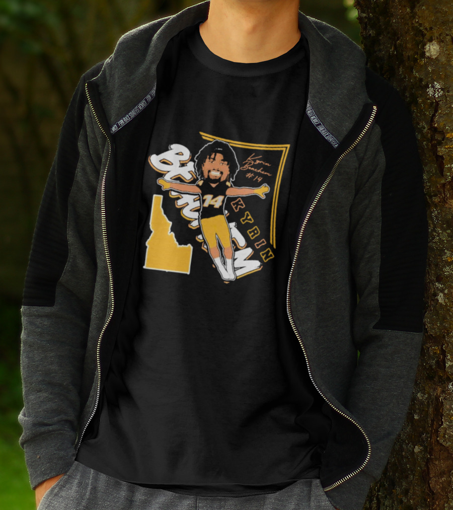 Kyrin Beachem #14 Idaho Vandals Football Kyrin Signature T-Shirt