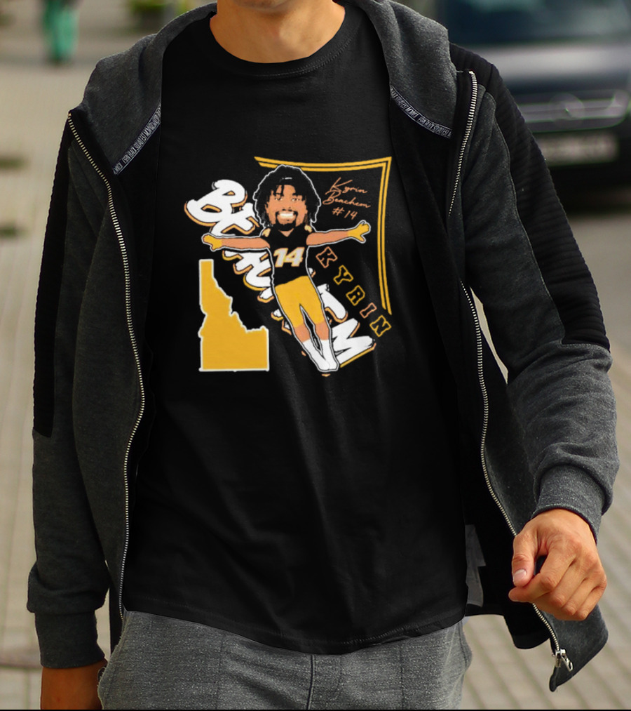 Kyrin Beachem #14 Idaho Vandals Football Kyrin Signature T-Shirt