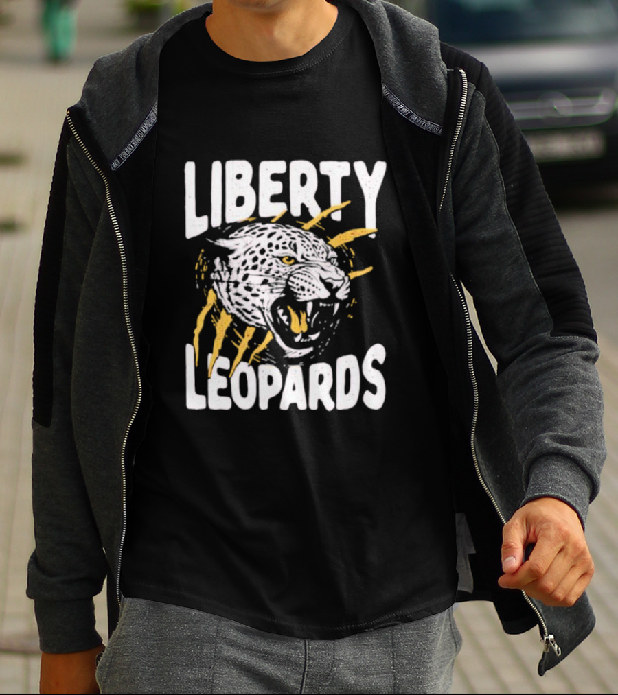 LIBERTY LEOPARDS Fierce Leopards Head With Claw Marks T-Shirt