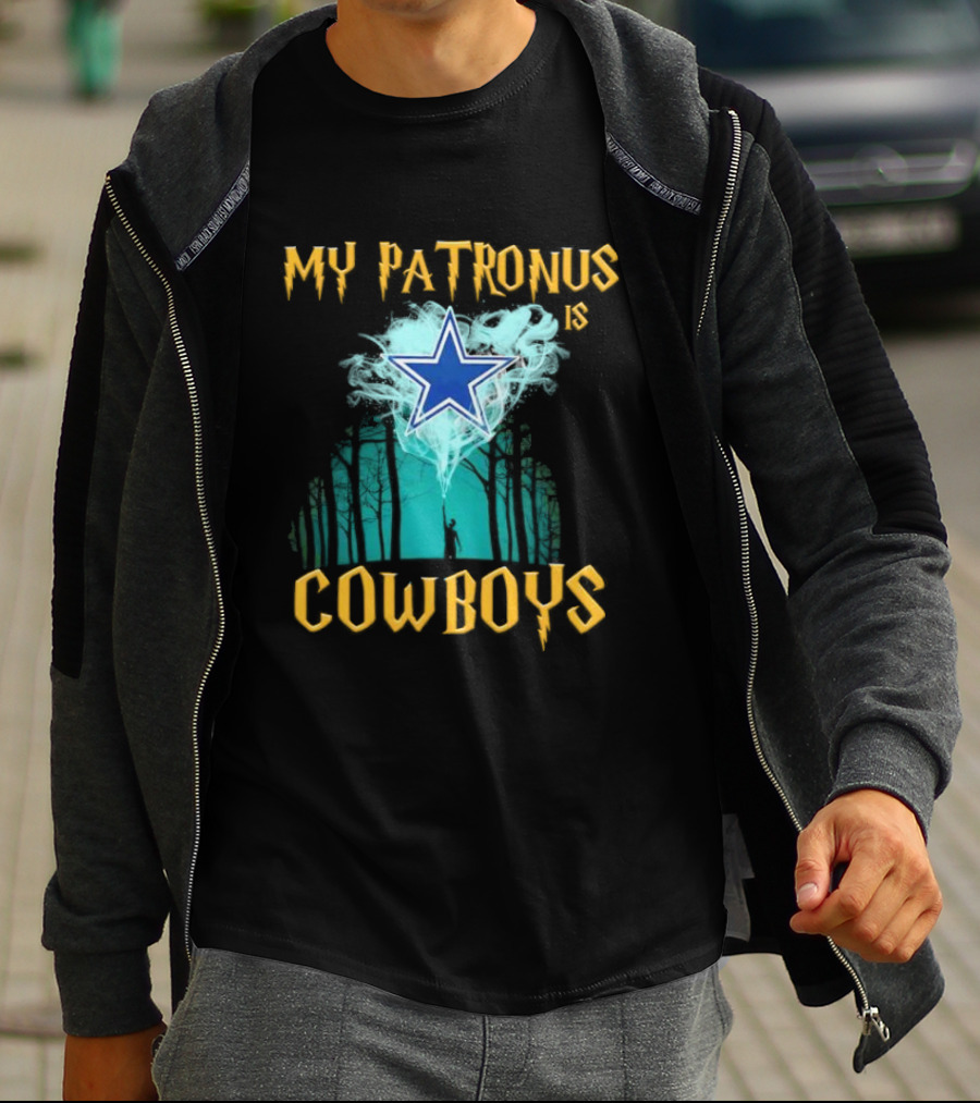 My Patronus Is Dallas Cowboys Star With Deer In Forest Scene T-Shirt