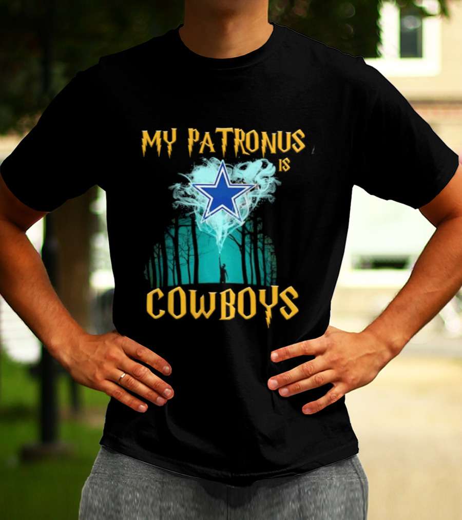 My Patronus Is Dallas Cowboys Star With Deer In Forest Scene T-Shirt