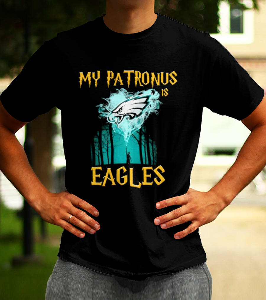My Patronus Is Philadelphia Eagles Forest Scene Football Fan Magic Charm T-Shirt