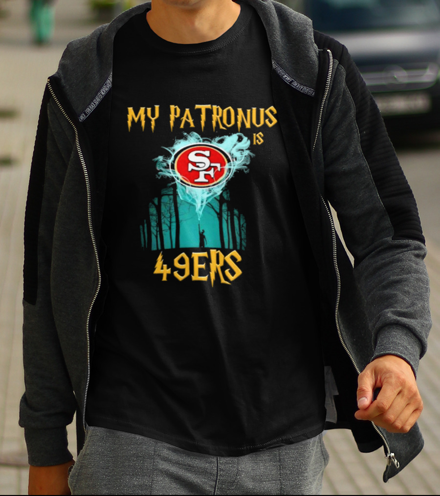 My Patronus Is San Francisco 49ers SF Logo With Forest Scene T-Shirt