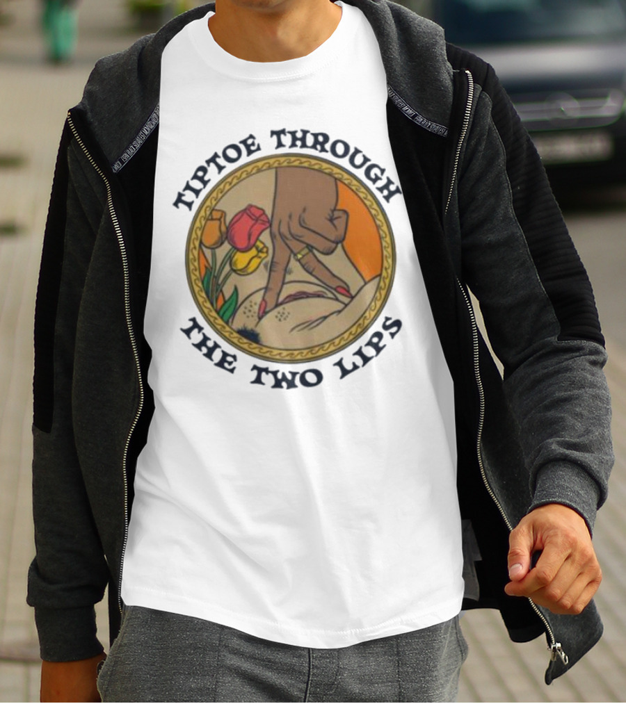 Tiptoe Through The Two Lips With Tulips And Hand Gesture T-Shirt