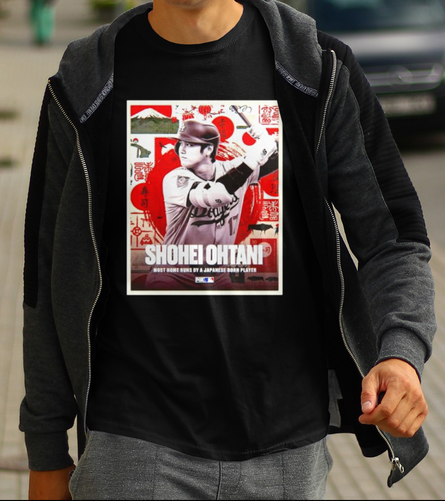 Shohei Ohtani Los Angeles Baseball Icon Most Home Runs By A Japanese Born Player Japan T-Shirt