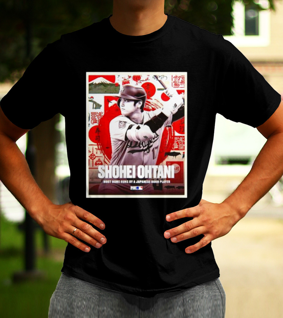Shohei Ohtani Los Angeles Baseball Icon Most Home Runs By A Japanese Born Player Japan T-Shirt