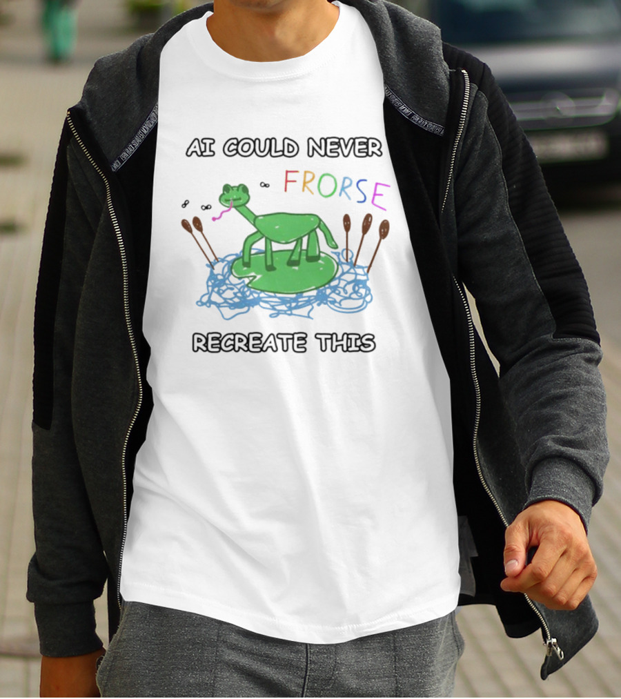 AI Could Never Frorse Recreate This Frorse With Paddles And Blue Scribbles T-Shirt