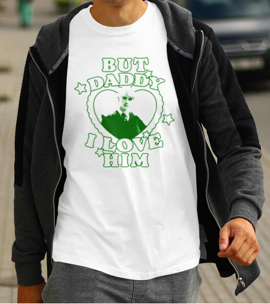Draco Malfoy But Daddy I Love Him Heart Stars Green T-Shirt
