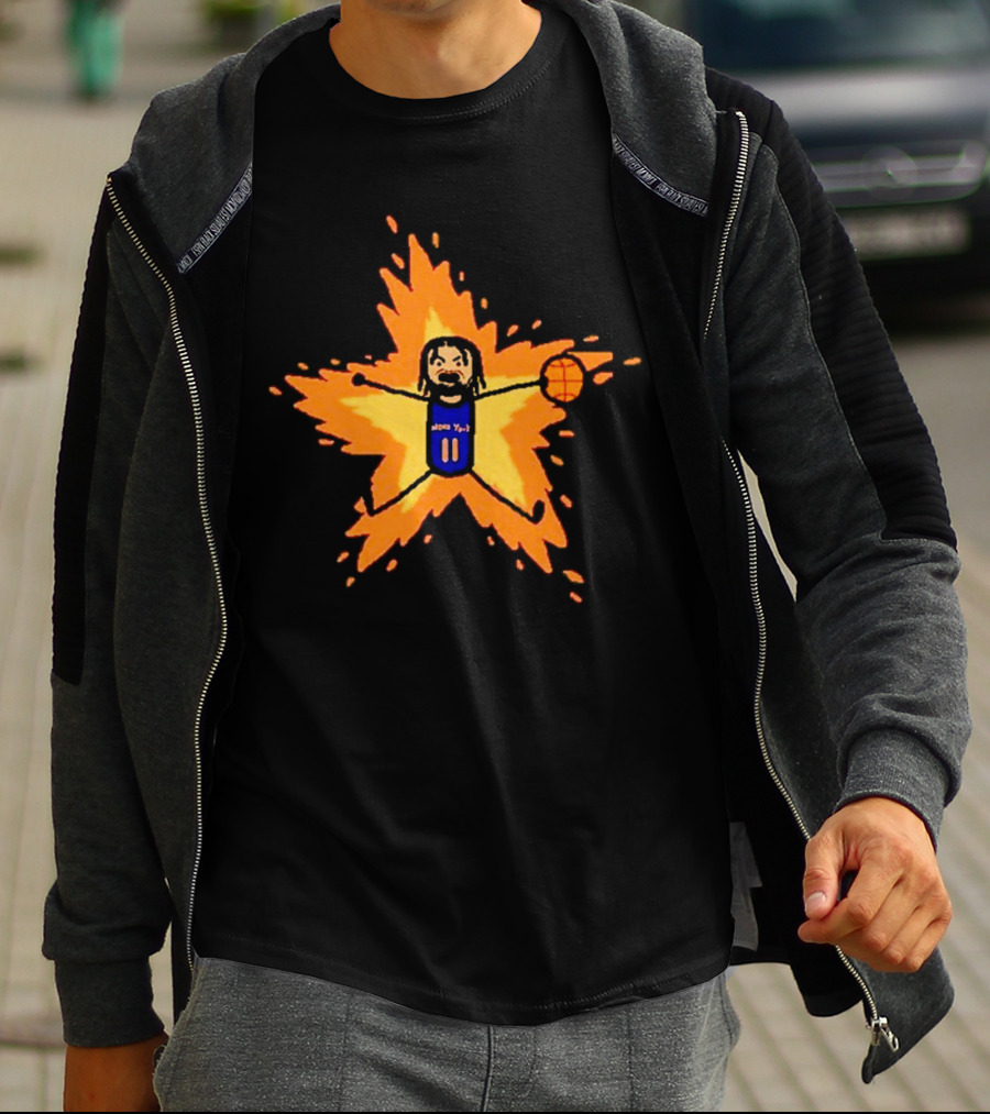 Supernova Jalen Brunson Basketball Starburst Explosion T-Shirt