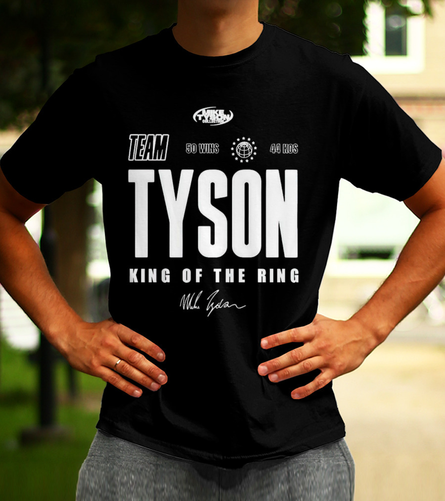 Mike Tyson Collection Team Tyson 50 Wins 44 KOs King Of The Ring T-Shirt