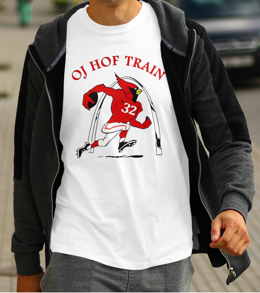 OJ HOF Train Arizona Cardinals 32 Football Rugged Bird T-Shirt