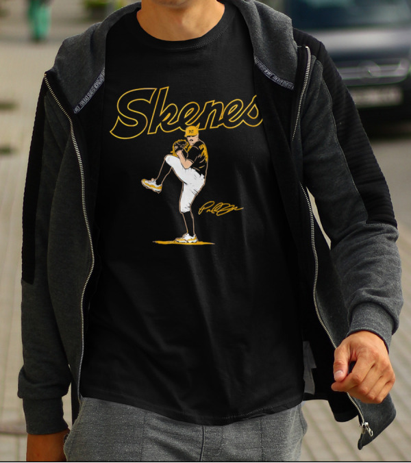 Skenes Paul Pittsburgh PIT Ace Pose Signature T-Shirt