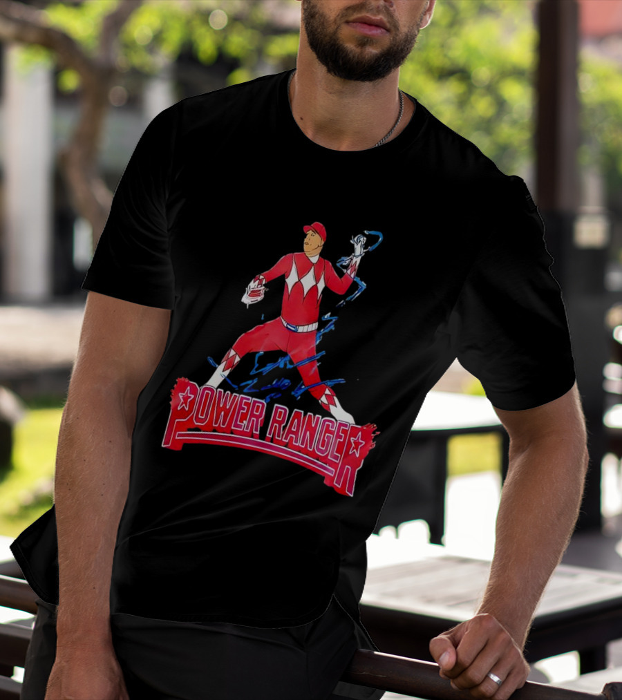 Ranger Suarez Phillies Baseball Power Ranger Red Action Uniform T-Shirt