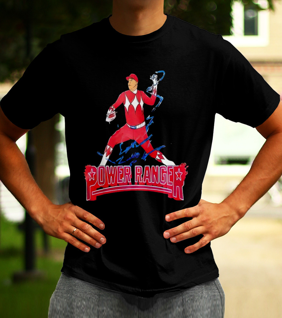 Ranger Suarez Phillies Baseball Power Ranger Red Action Uniform T-Shirt