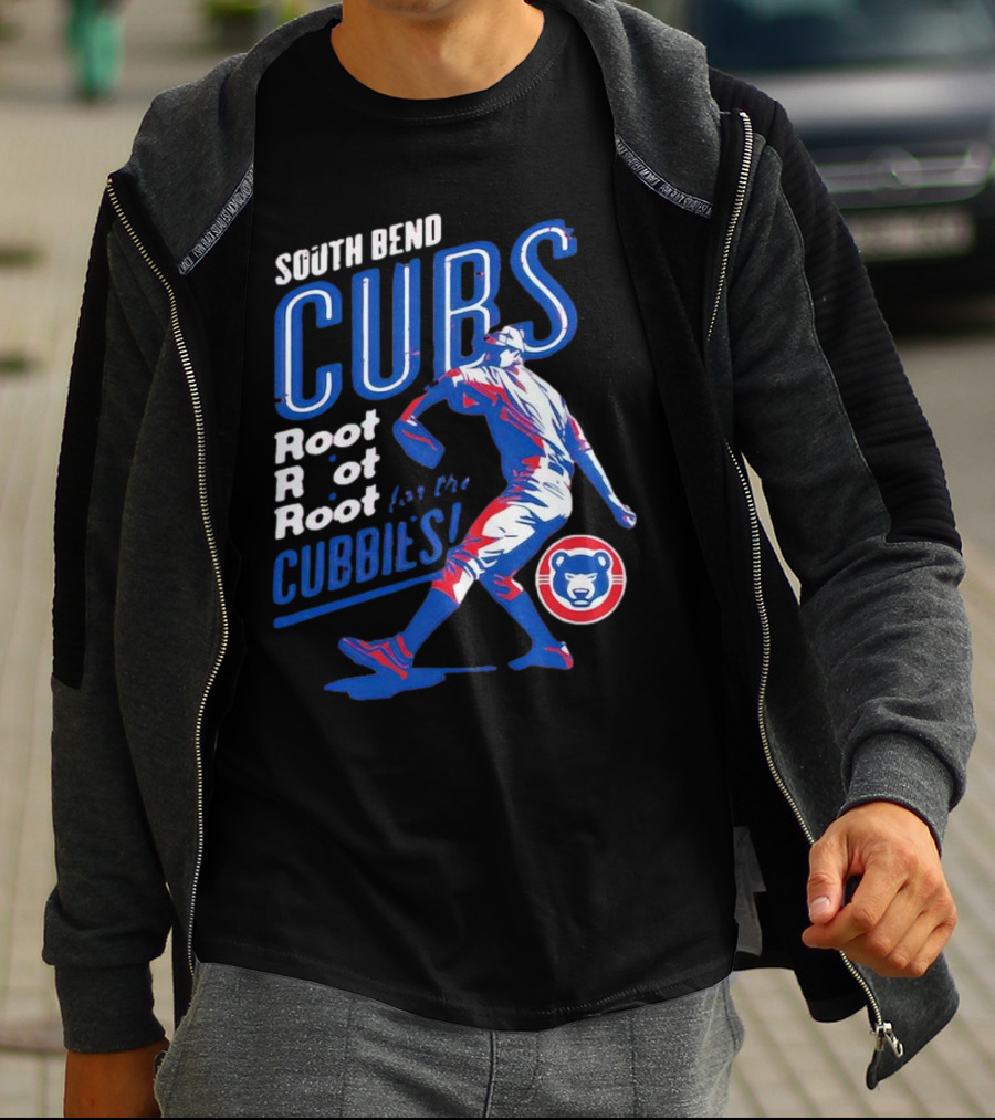 South Bend Cubs Root Root Root For The Cubbies Baseball Pitcher T-Shirt