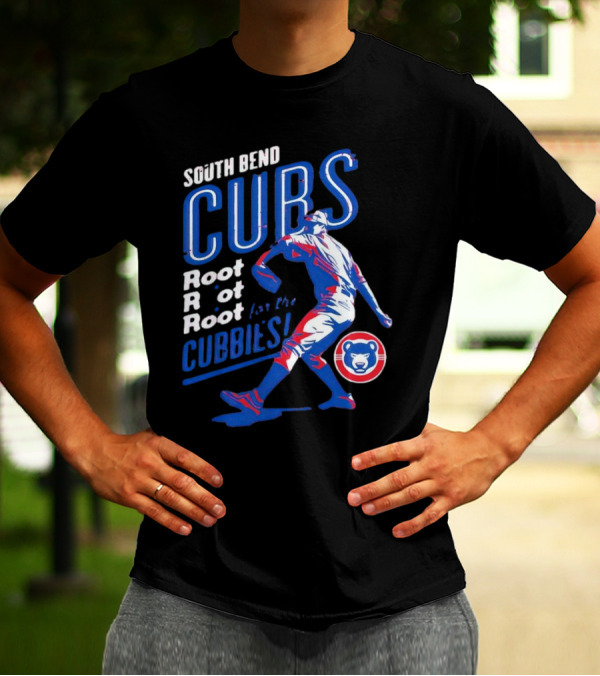 South Bend Cubs Root Root Root For The Cubbies Baseball Pitcher T-Shirt