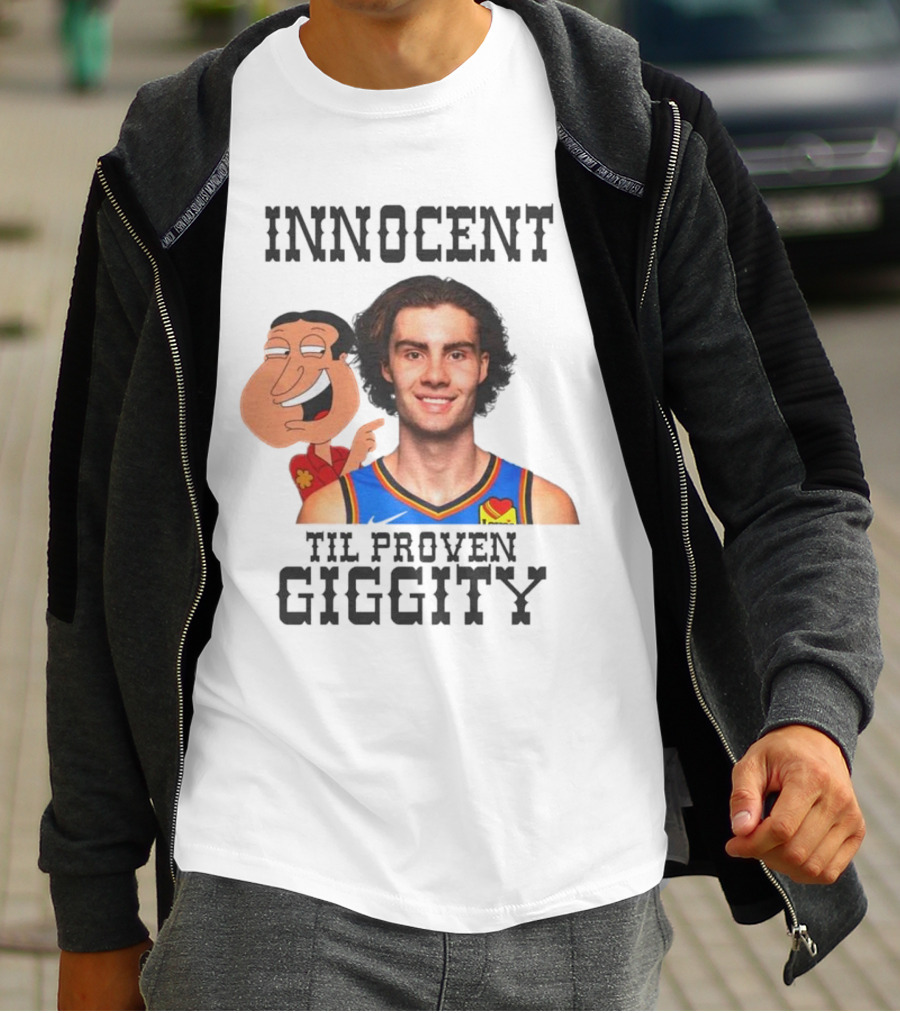 Innocent Til Proven Giggity Sports Jersey Family Guy Fusion T-Shirt