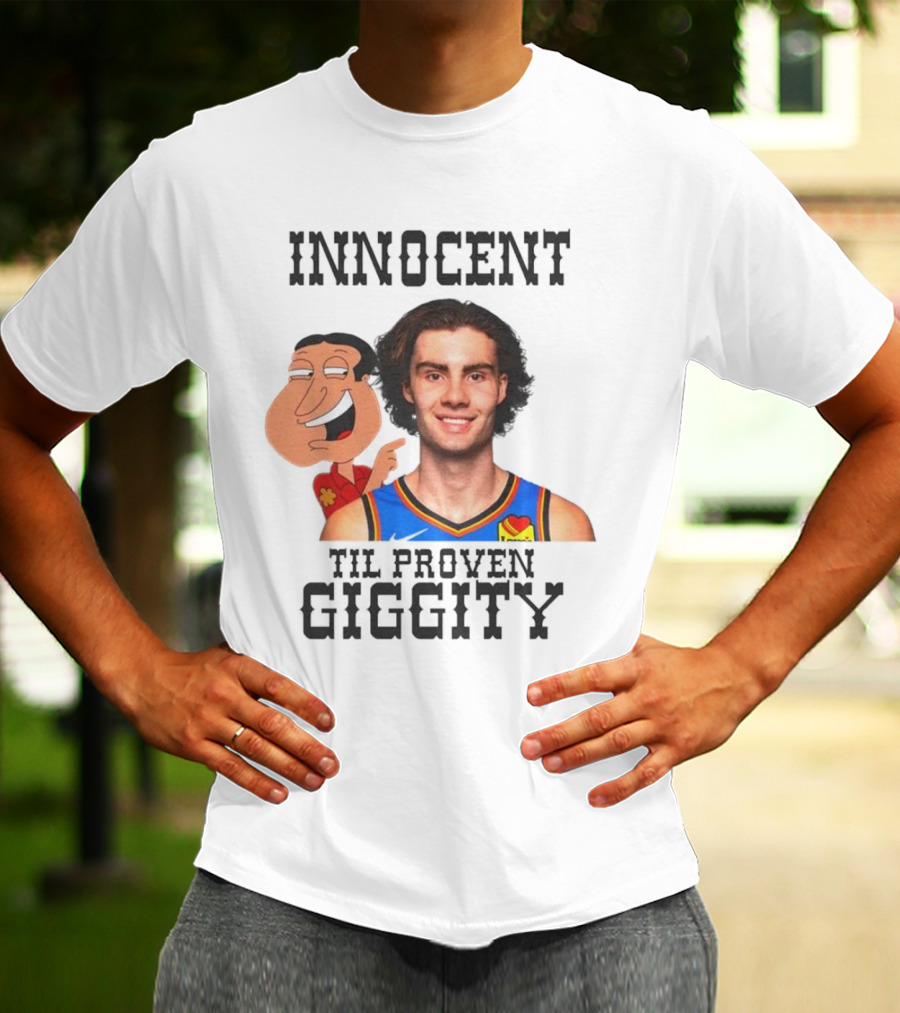 Innocent Til Proven Giggity Sports Jersey Family Guy Fusion T-Shirt