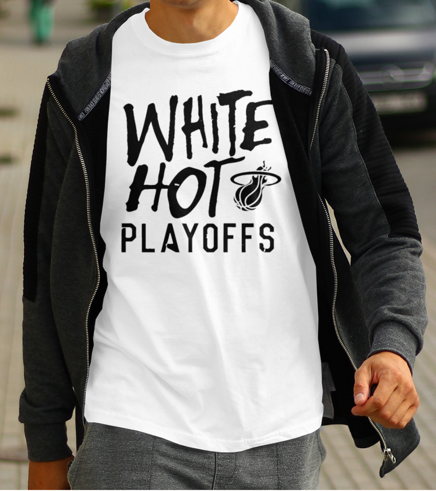 White Hot Playoffs Miami Heat Basketball T-Shirt