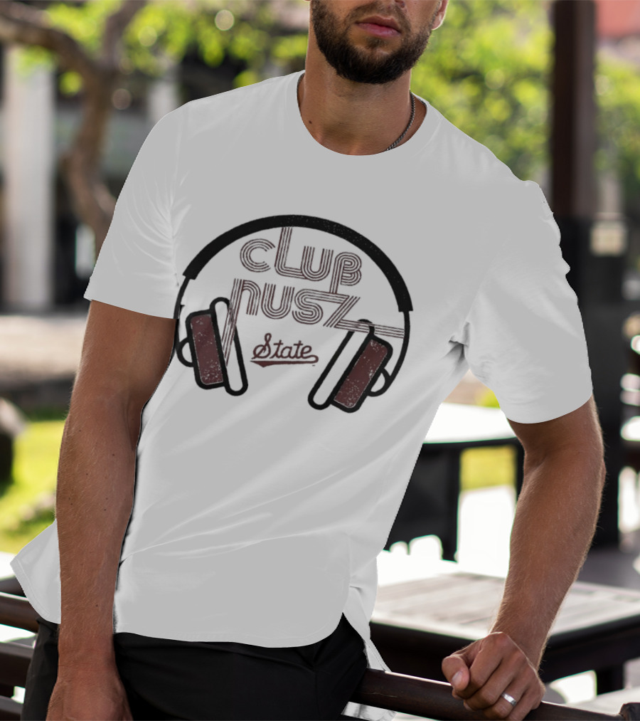 Mississippi State Club Nusz Headphones State T-Shirt