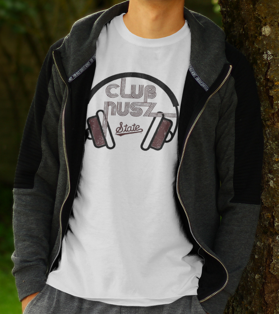 Mississippi State Club Nusz Headphones State T-Shirt