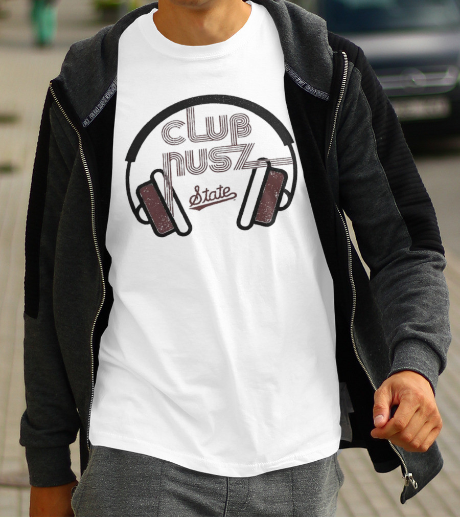 Mississippi State Club Nusz Headphones State T-Shirt
