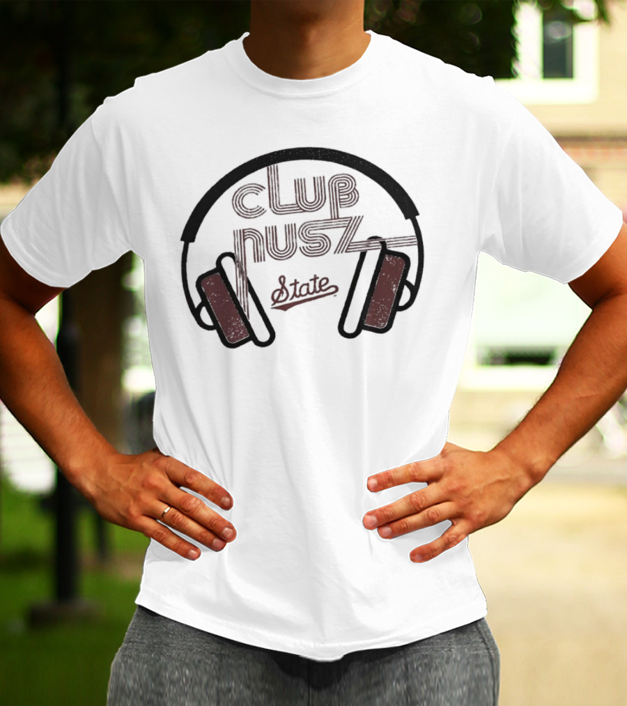 Mississippi State Club Nusz Headphones State T-Shirt
