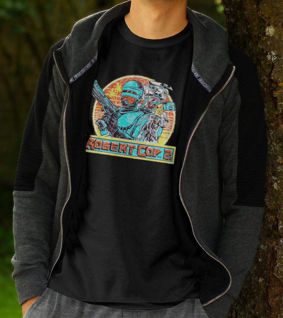 Robert Cop 2 Sci-Fi Retro Robot Mashup T-Shirt