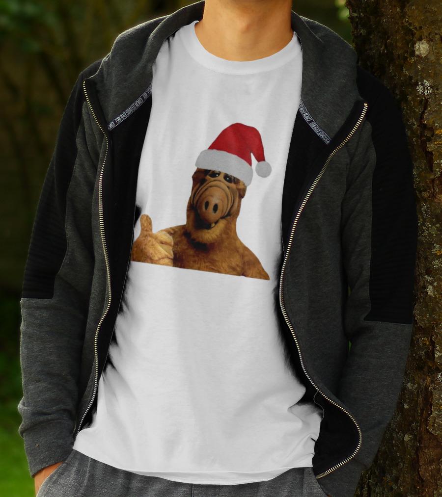 Alf Wearing Santa Hat Christmas Holiday T-Shirt