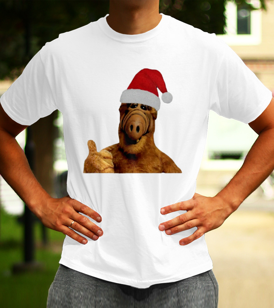 Alf Wearing Santa Hat Christmas Holiday T-Shirt
