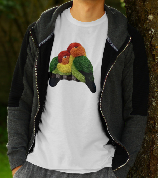 A Pair Of Lovely Parrots In Vibrant Cozy Colors T-Shirt