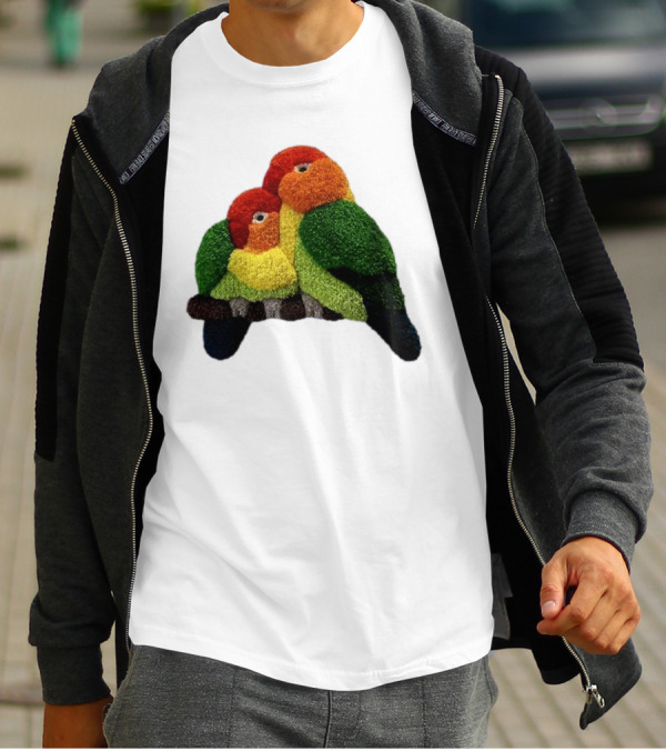 A Pair Of Lovely Parrots In Vibrant Cozy Colors T-Shirt