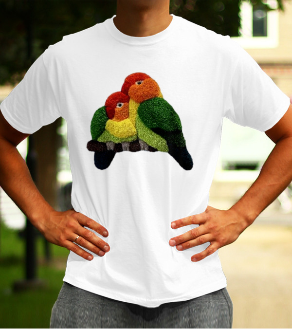 A Pair Of Lovely Parrots In Vibrant Cozy Colors T-Shirt