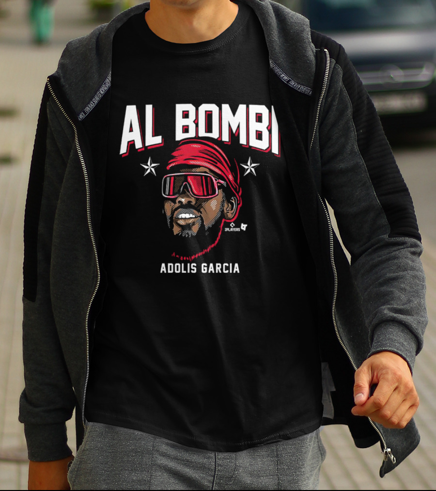 Adolis Garcia Al Bombi Players Shirt With Red Bandana And Sunglasses T-Shirt