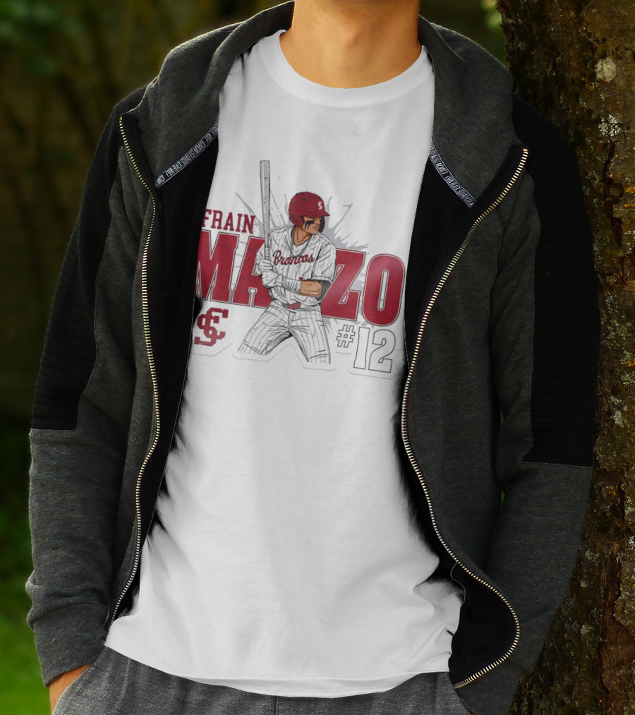 Efrain Manzo SCU Broncos Baseball #12 T-Shirt