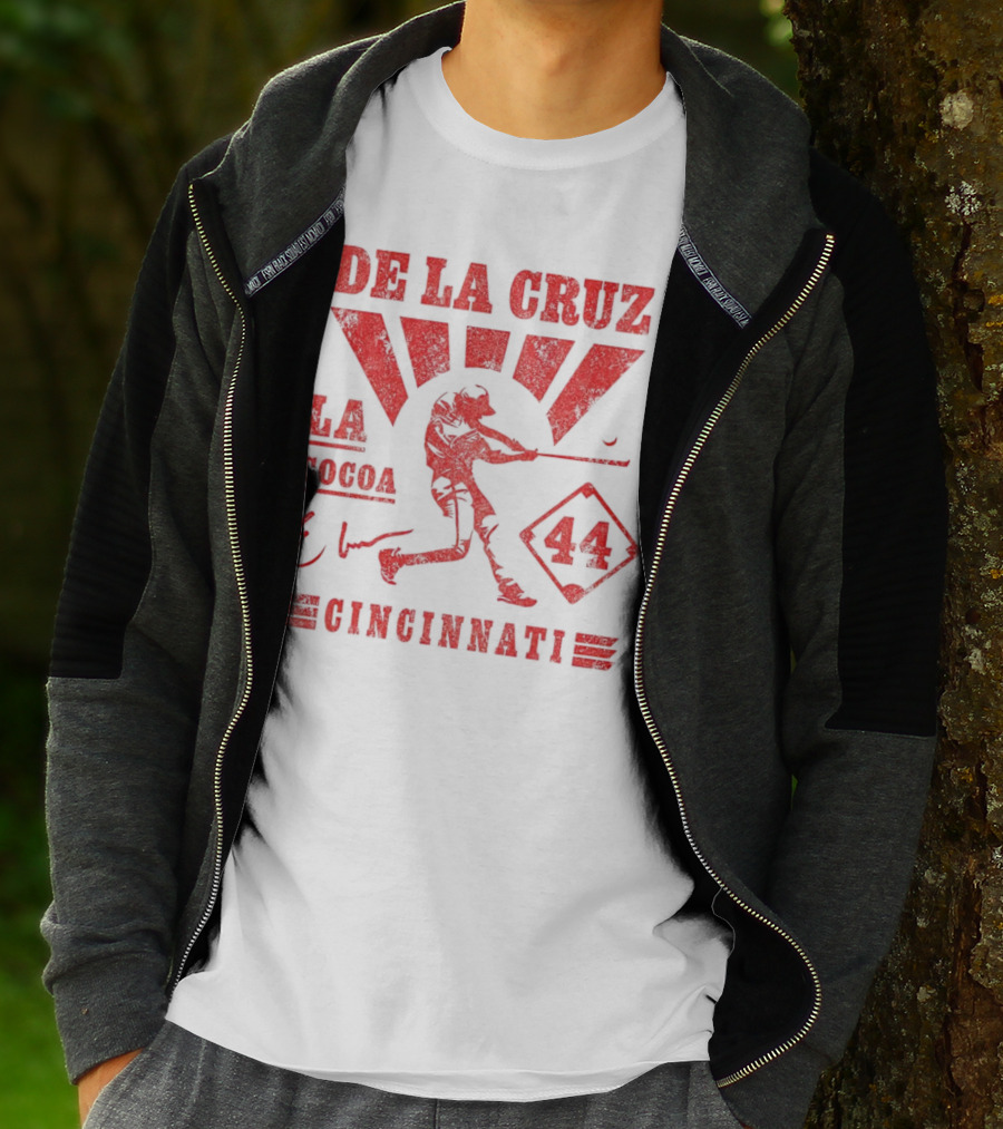 De La Cruz LA Cocoa Cincinnati Reds 44 Signature T-Shirt