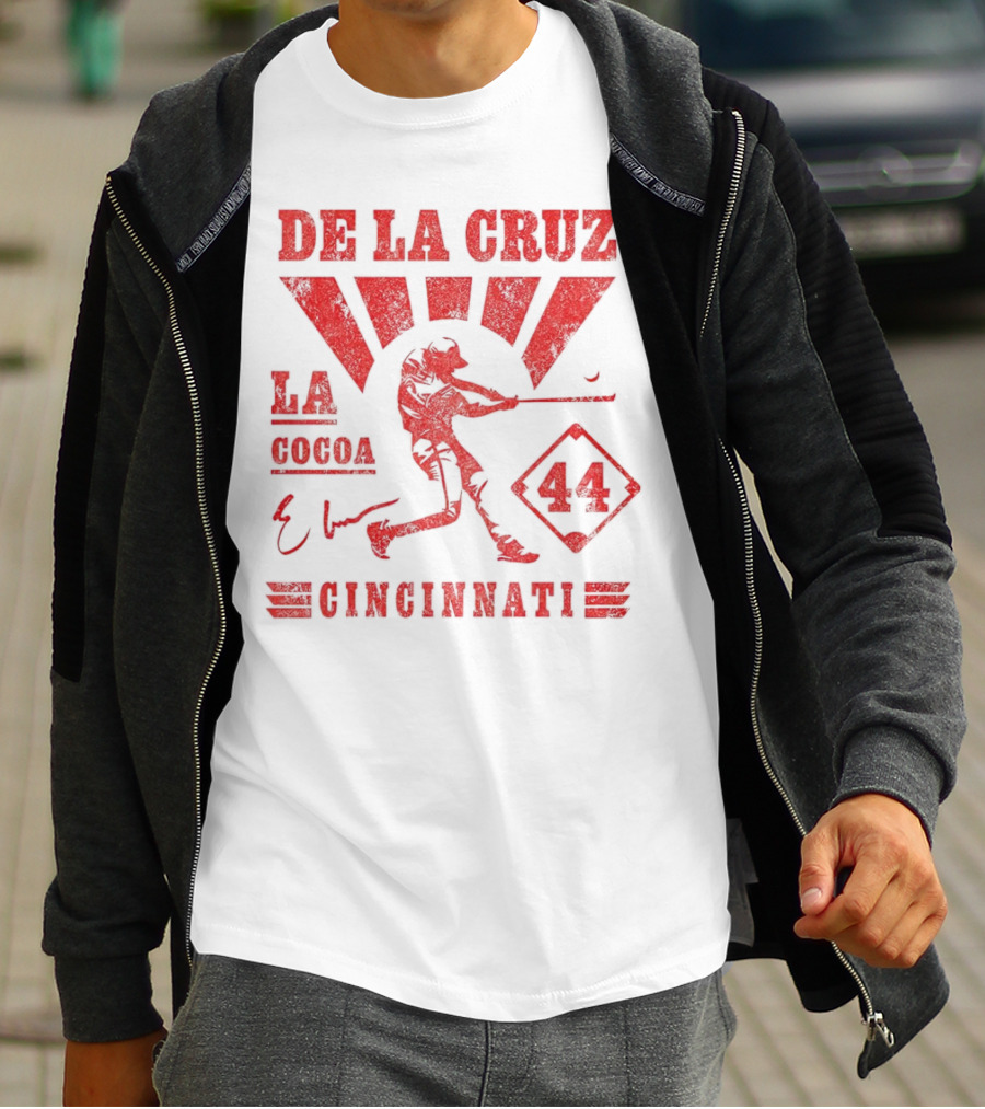 De La Cruz LA Cocoa Cincinnati Reds 44 Signature T-Shirt