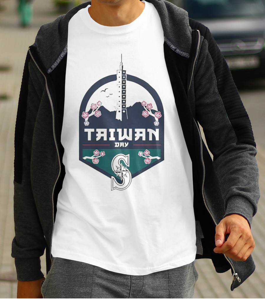 Taiwan Night Mariners Sakura Skyline T-Shirt