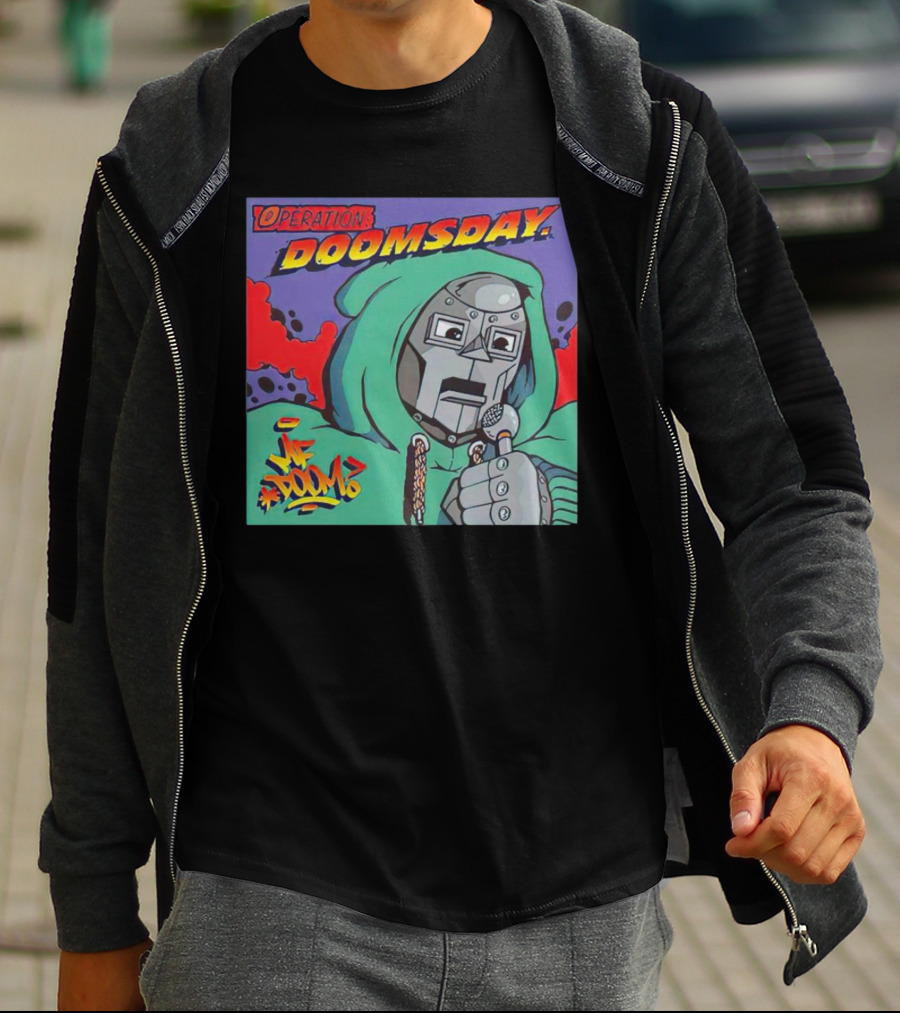 Operation Doomsday MF Doom Mask Hoodie Mic Comic T-Shirt