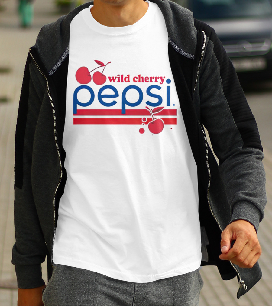 Pepsi Wild Cherry Retro Logo With Cherries T-Shirt