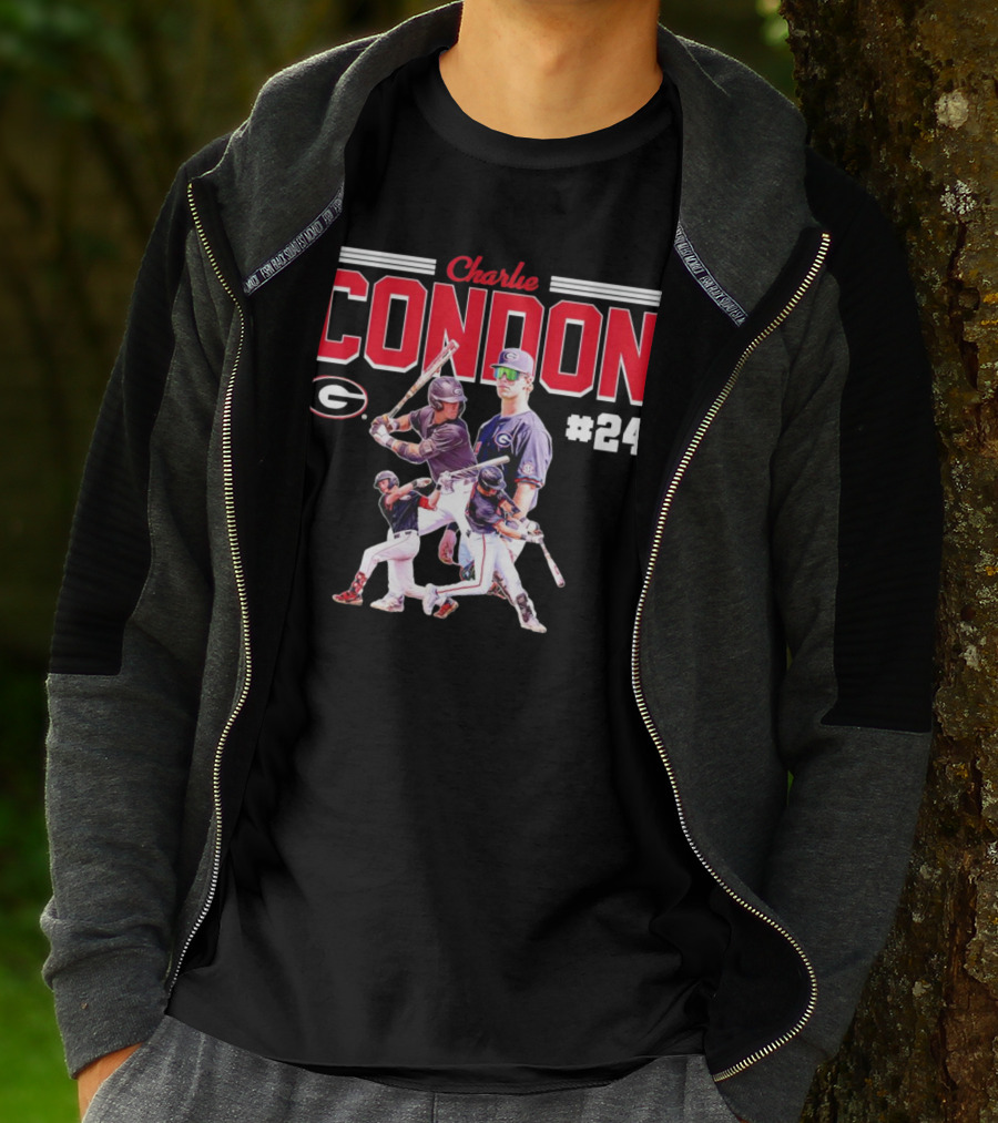 Charlie Condon Georgia Bulldogs NCAA Baseball Player #24 Collage T-Shirt
