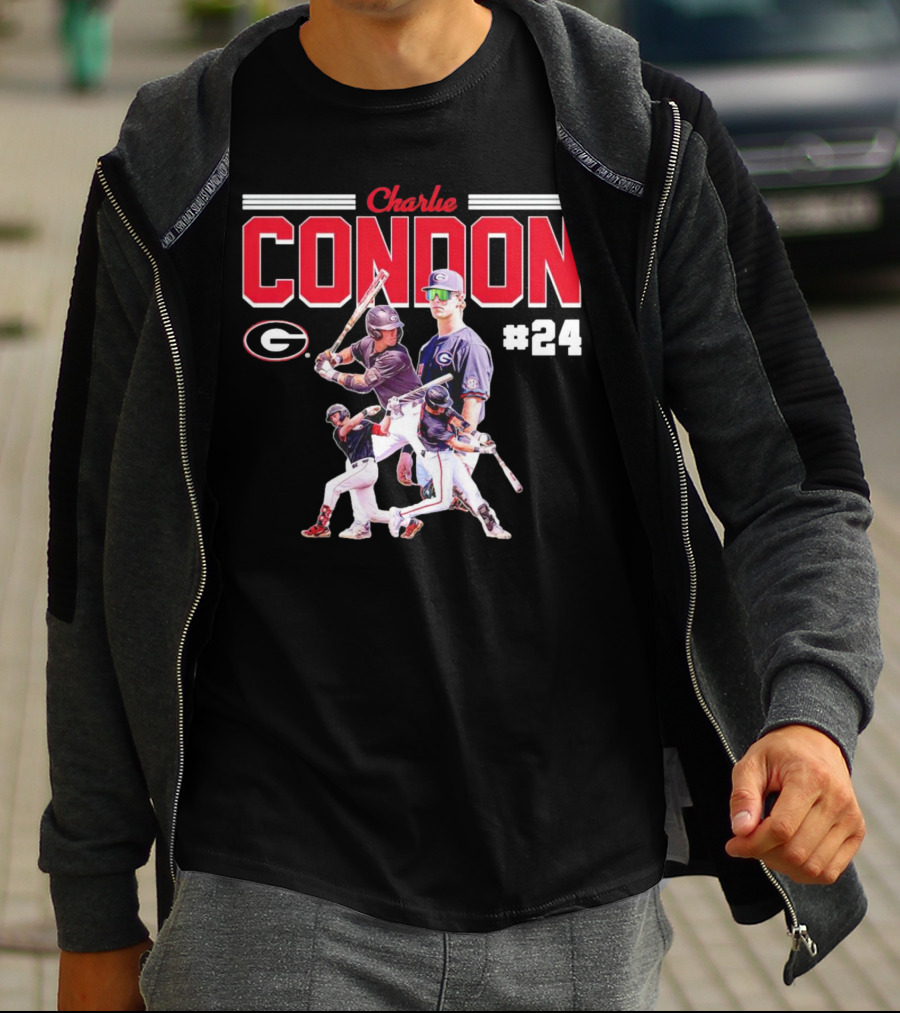Charlie Condon Georgia Bulldogs NCAA Baseball Player #24 Collage T-Shirt