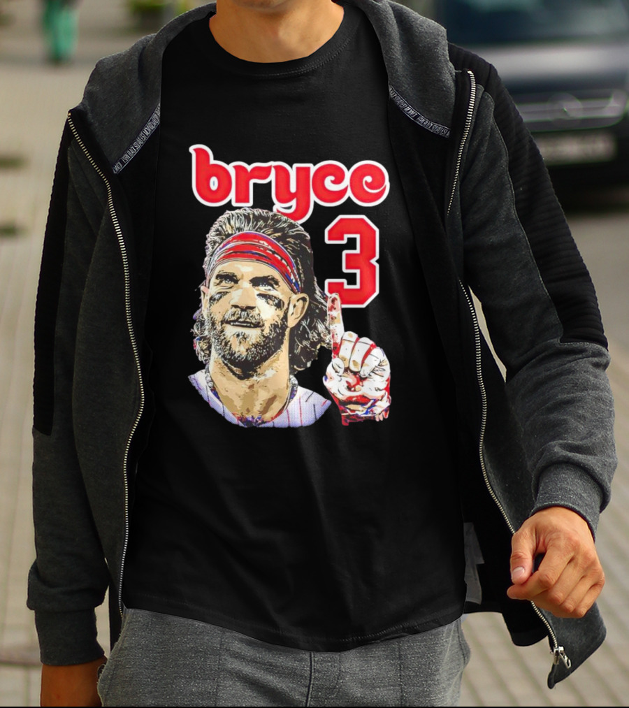 Bryce Harper 3 Finger Pose Fan T-Shirt
