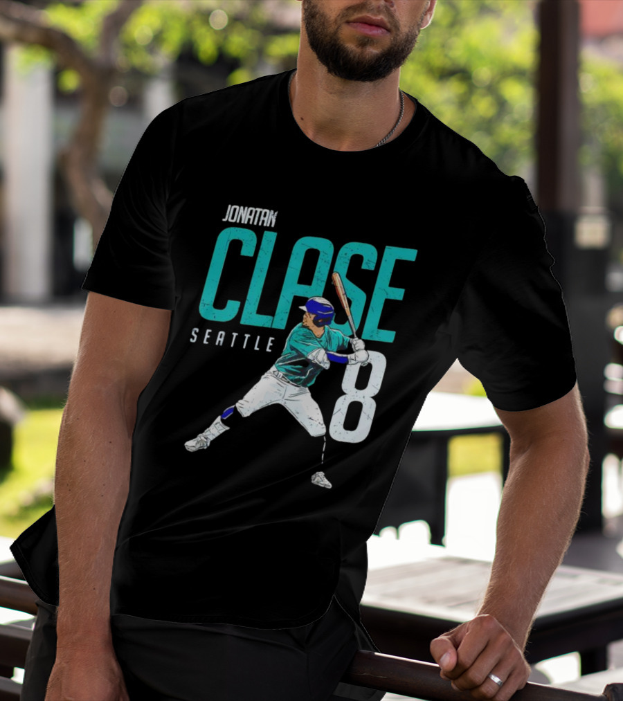 Jonatan Clase Seattle #8 MLBPA Player T-Shirt