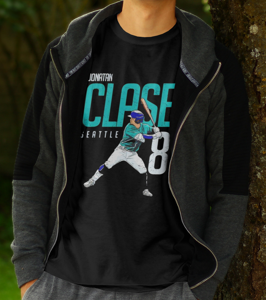 Jonatan Clase Seattle #8 MLBPA Player T-Shirt